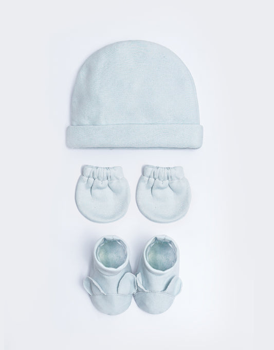 Aqua Handmade Cap, Gloves and Shoes pack