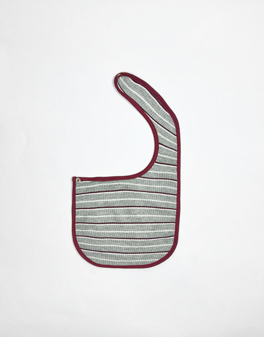 Maroon Stripped Bodysuit, Pajama, and Bib Set