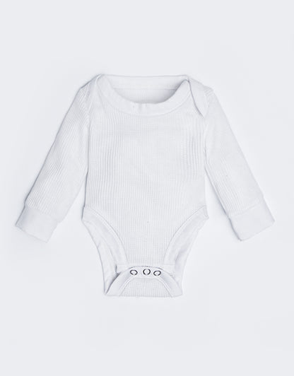 White Bodysuit, Pajama, and Bib Set